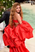 ShakiraSexy in Shakira Stuns In Sexy Red Dress At 2024 Met Gala In Nyc