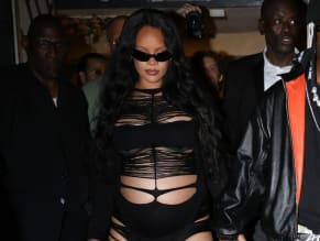 Rihanna Sexy in Rihanna Sexy Seen With A$Ap Rocky Wearing A Sultry Black Dress While Leaving L'Arc Nightclub In Paris