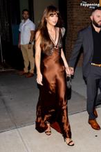 Dakota JohnsonSexy in Dakota Johnson Sexy Dazzles In A Hot Copper Silk Gown As She Leaves A Hotel In New York City