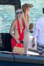  alt="Brooks Nader Sexy in Brooks Nader Sexy Spotted Wearing A Spicy Red Sultry Dress At "la Conca Del Sogno" Restaurant In Nerano"