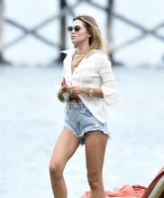 Abigail ClancySexy in Abigail Clancy and Peter Crouch spotted on holiday in Porto Cervo