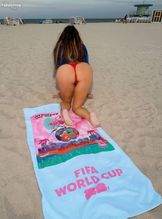  alt="Claudia Romani Sexy in Claudia Romani Sexy Shows Support For Team Usa While Showing Off Her Hot Ass In A Spicy Red Thong On The Beach"