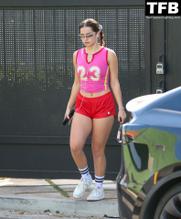 Addison RaeSexy in Addison Rae Sexy Seen Flaunting Her Hot Legs And Ass Wearing Red Shorts In West Hollywood 