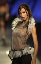 Adriana Lima braless at Triton S/S 2002 Fashion Show
