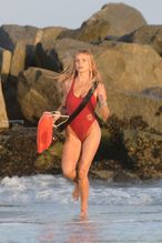  alt="Brooks Nader Sexy in Brooks Nader Sexy Shows Off Her Sizzling Body In A Spicy Red Swimsuit While Filming The Baywatch Reboot In La"