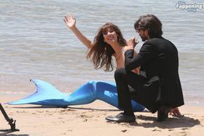 DORIATILLIERSTUNSINSEXYMERMAIDSHOOTATCANNESBEACHEVENT - NUDE STORY