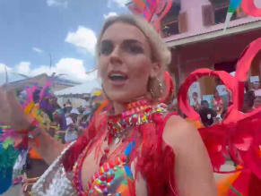 Tallia Storm Sexy Sizzles In A Sultry Carnaval Outfit At Kadooment Day Parade In Barbados