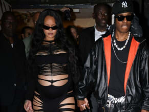 Rihanna Sexy in Rihanna Sexy Seen With A$Ap Rocky Wearing A Sultry Black Dress While Leaving L'Arc Nightclub In Paris