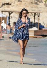 Alessandra AmbrosioSexy in Alessandra Ambrosio pictured enjoying summer vacation with her sister Aline in Mykonos