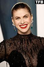 Alexandra DaddarioSexy in Alexandra Daddario Sexy Seen Flaunting Her Hot Cleavage At The Vanity Fair Oscar Party in Beverly Hills 
