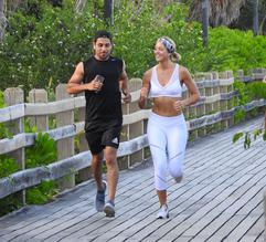 Amanda PachecoSexy in Wilmer Valderrama and Amanda Pacheco enjoy a romantic jog on Miami Beach,