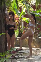 Amanda StantonSexy in Amanda Stanton and Andi Dorfman show off their assets while swimming in a cenote during their Tulum vacation