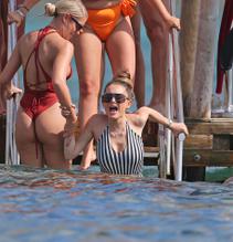 Amber DaviesSexy in Amber Davies Sexy With Friends On A Beach in Ibiza