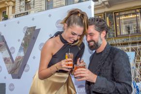 Amber Le BonSexy in Amber Le Bon Braless at the Opening and Garden of LAV at Graben30 in Vienna in Vienna Austria