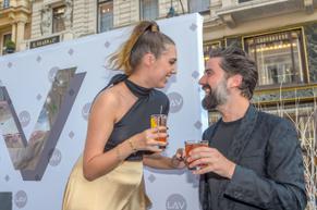 Amber Le BonSexy in Amber Le Bon Braless at the Opening and Garden of LAV at Graben30 in Vienna in Vienna Austria