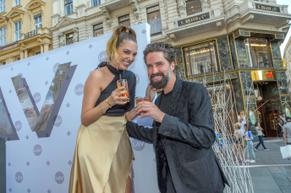 Amber Le BonSexy in Amber Le Bon Braless at the Opening and Garden of LAV at Graben30 in Vienna in Vienna Austria