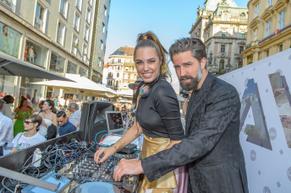 Amber Le BonSexy in Amber Le Bon Braless at the Opening and Garden of LAV at Graben30 in Vienna in Vienna Austria