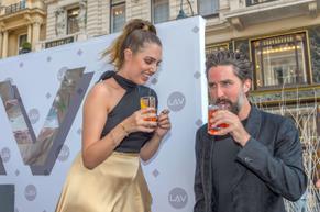 Amber Le BonSexy in Amber Le Bon Braless at the Opening and Garden of LAV at Graben30 in Vienna in Vienna Austria