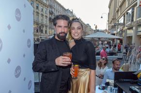 Amber Le BonSexy in Amber Le Bon Braless at the Opening and Garden of LAV at Graben30 in Vienna in Vienna Austria