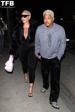 Amber RoseSexy in Amber Rose Sexy Seen Flaunting Her Hot Cleavage At Giorgio Baldi In Santa Monica 