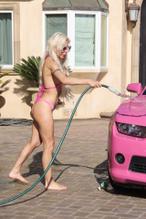 Angelique MorganSexy in Angelique Morgan Washing Car on Christmas Day