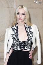 Anya Taylor-JoySexy in Anya Taylor-Joy Sexy Shows Off Her Hot Cleavage at the Christian Dior Haute Couture Spring/Summer 2023 Show in Paris 