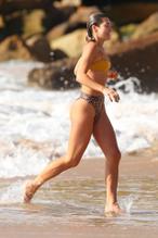 Ashley HartSexy in Ashley Hart and a friend enjoy a cheeky morning swim in Sydney