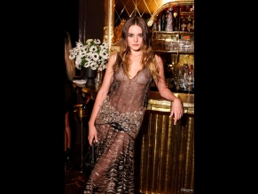 Charlotte Lawrence Sexy Flashes Her Hot Tits At The ELLE & FENDI's Women In Music Party In NYC