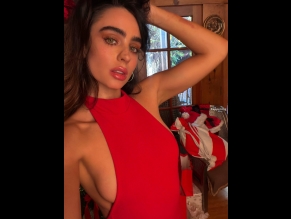 Sommer Ray Sexy Shows Off Her Hot Sideboob And Booty In A Spicy Red Dress For Christmas