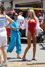  alt="Brooks Nader Sexy in Brooks Nader Sexy Shows Off Her Sizzling Body In A Spicy Red Swimsuit While Filming The Baywatch Reboot In La"