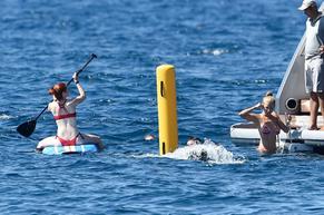 Barbara MeierSexy in Barbara Meier and Victoria Swarovski enjoying the life of rich and famous on a yacht in Sardinia