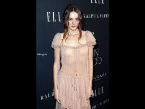Charlotte Lawrence Sexy Stuns In A See-Through Nude Dress At ELLE's Women In Hollywood Celebration In LA