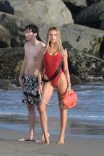  alt="Brooks Nader Sexy in Brooks Nader Sexy Shows Off Her Sizzling Body In A Spicy Red Swimsuit While Filming The Baywatch Reboot In La"