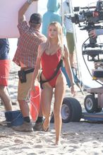  alt="Brooks Nader Sexy in Brooks Nader Sexy Shows Off Her Sizzling Body In A Spicy Red Swimsuit While Filming The Baywatch Reboot In La"