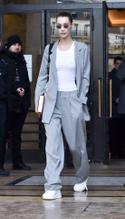 Bella HadidSexy in Bella Hadid Braless as she leaves the Haider Ackermann fashion show in Paris