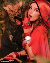 Bella ThorneSexy in Bella Thorne Sexy Poses Showing Off Her Hot Cleavage And Ass In A Red Riding Hood Costume On Halloween In A Social Media Photoshoot