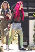 Bella ThorneSexy in Bella Thorne  Rocks Her New Red Hair To A Studio in Hollywood 