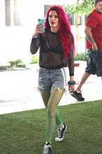 Bella ThorneSexy in Bella Thorne  Rocks Her New Red Hair To A Studio in Hollywood 