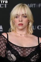 Billie Eilish Sexy Seen Flaunting Her Hot Boobs At The Annual LACMA ART FILM Gala in Los Angeles