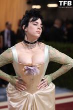 Billie EilishSexy in Billie Eilish Sexy Seen Showcasing Her Hot Cleavage At The Met Gala in New York City 