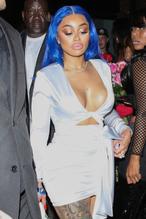 Blac Chyna Sexy Blue Hair for A Night Out with a mystery man