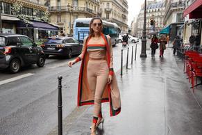 Blanca BlancoSexy in Blanca Blanco strikes a pose for Paris Fashion Week