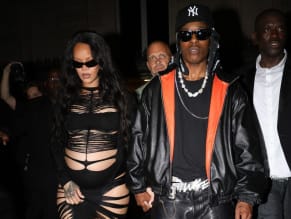 Rihanna Sexy in Rihanna Sexy Seen With A$Ap Rocky Wearing A Sultry Black Dress While Leaving L'Arc Nightclub In Paris