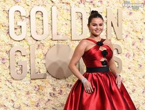 Selena GomezSexy in Selena Gomez Sexy Flaunts Her Hot Legs And Cleavage In A Gorgeous Red Dress At The 81st Golden Globe Awards