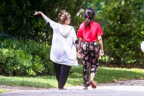 Camila CabelloSexy in Camila Cabello and Sinuhe Estrabao enjoy the fresh air during a morning stroll in Florida