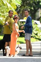 Camila CabelloSexy in Camila Cabello and Camila Cabello go for a walk with their dogs in Miami