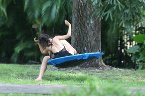 Camila CabelloSexy in Shawn Mendes and Camila Cabello chilling by a swing in Florida