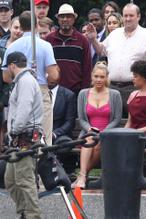 Camille KostekSexy in Camille Kostek Sexy puts on a busty display on the set of 'Free Guy' with Ryan Reynolds in Boston