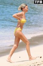 CARLYPARKERSEXYSEENFLAUNTINGHERHOTFIGUREWEARINGAYELLOWBIKINIONTHEBEACHINBARBADOS - NUDE STORY