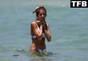 Cathy HummelsSexy in Cathy Hummels Sexy Seen Looking Skinny Wearing A Bikini At The Beach in Miami 